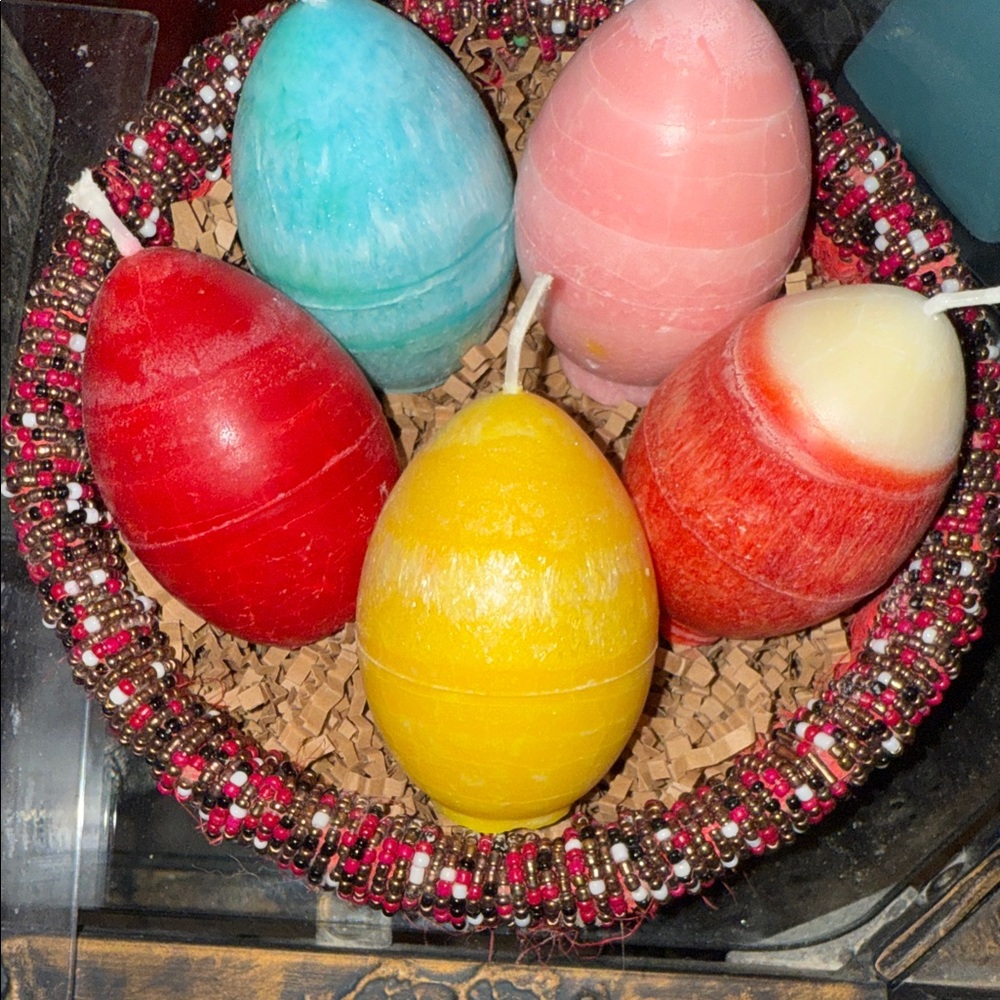 Yellow Egg-Shaped Candle (New Beginnings)